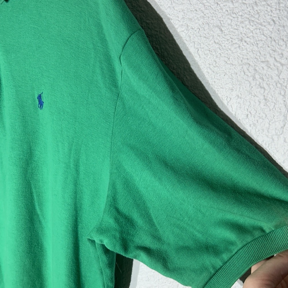 Polo By Ralph Lauren Polo Kelly Green With Blue Pony 100% Cotton Large - Picture 2 of 8